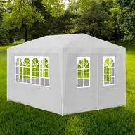 Pawilony ogrodowe - vidaXL Namiot imprezowy, 3 x 4 m, biały - miniaturka - grafika 1