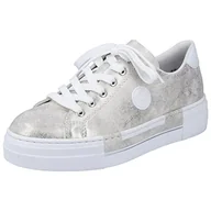 Sneakersy damskie - Rieker sneakersy damskie n49w1, metalik, 37 eu - miniaturka - grafika 1
