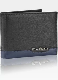 Pierre Cardin, Portfel skórzany męski, Tilak37 324, czarny/niebieski, ochrona RFID - Portfele - miniaturka - grafika 1