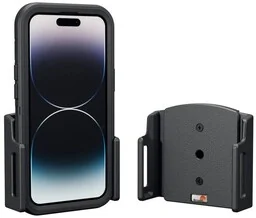 Uchwyt uniwersalny regulowany do Apple iPhone 16 Pro bez futerału oraz w futerale lub etui o wymiarach: 70-83 mm (szer.), 6-10 mm (grubość). - Uchwyty samochodowe do telefonów - miniaturka - grafika 1