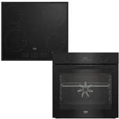 Zestawy AGD - Zestaw AGD do zabudowy Beko Piekarnik BEYOND BBIE 17300B + Płyta indukcyjna HII 64205MTB - miniaturka - grafika 1