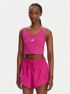 Koszulki i topy damskie - adidas Top Essentials Small Logo JP4792 Różowy Slim Fit - miniaturka - grafika 1