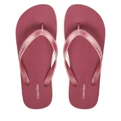 Klapki i japonki damskie - Japonki Calvin Klein Flatform Flip Flop Met Tpu HW0HW03120 Różowy - miniaturka - grafika 1