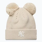 Czapki damskie - Czapka zimowa damska New Era Double Pom Beanie New York Yankees stone WYSYŁKA W 24H 30 DNI NA ZWROT - miniaturka - grafika 1