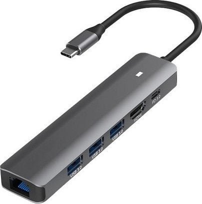 Adapter USB Extra Digital Adapteris USB Type-C - HDMI, LAN, 3x USB 3.0 Type-A, USB Type-C PD100W