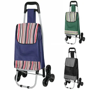 Wózek na zakupy na kółkach składany z dodatkową kieszenią torba BRUNBESTE BB-2060 - Torby i wózki na zakupy - miniaturka - grafika 1