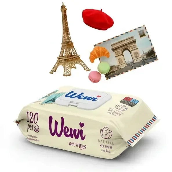 Chusteczki nawilżające do rąk Wewi Wet Wipes Paryż odświeżające 120 szt