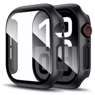 Akcesoria do smartwatchy - Obudowa ochronna z szkłem Alogy Protector Case 2w1 nakładka etui do Apple Watch 10 42mm Czarna - miniaturka - grafika 1