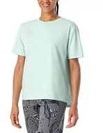 Koszulki i topy damskie - Schiesser Damski T-Shirt Top Piżamowy, Miętowy, 34, Miętowy, 34 - miniaturka - grafika 1