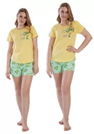 Piżamy damskie - Piżama Damska bawełniana z krótkim rękawem krótkie spodnie S 36 Vienetta - miniaturka - grafika 1