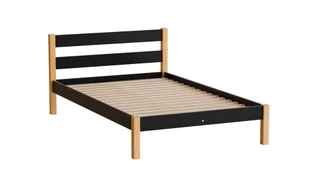 Łóżko Inka 120X200 Czarny / Dąb Naturalny - Łóżka - miniaturka - grafika 1