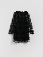 Sukienki i spódniczki dla dziewczynek - Reserved - Sukienka z cekinami - czarny - miniaturka - grafika 1