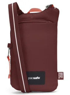 Saszetka antykradzieżowa na dokumenty Pacsafe Go Tech Crossbody - garnet red - Torby męskie - miniaturka - grafika 1