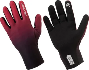 Rękawiczki z długimi palcami Accent Pure Long, bordowo-czarne, M - Rękawiczki rowerowe - miniaturka - grafika 1