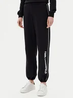 Spodnie sportowe damskie - KARL LAGERFELD Spodnie dresowe A2W10149 Czarny Regular Fit - miniaturka - grafika 1