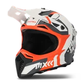 Kaski motocyklowe - Kask Cross Acerbis Profile 5 Złamany Biały/PomarańczowyS - miniaturka - grafika 1