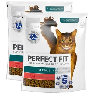 Karma dla kota PERFECT FIT Sterile Beef (2 x 750 g) - Sucha karma dla kotów - miniaturka - grafika 1