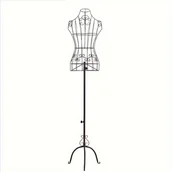 Inne - 1 szt. Pełnowymiarowy damski manekin Sukienka Forma Model z drutu, Czarno-biały stojak ekspozycyjny - miniaturka - grafika 1