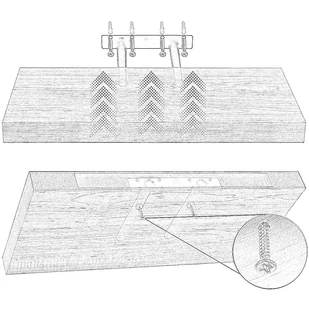 RÓŻOWA PÓŁKA NAŚCIENNA WISZĄCA VOLATO 40 CM - Półki do salonu - miniaturka - grafika 6