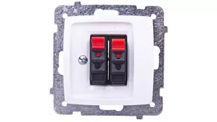 Ospel elektro Gniazdo głośnikowe Podwójne - Karo GG-2S/M/00 - Gniazdka elektryczne - miniaturka - grafika 1