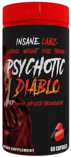 Insane Labz Psychotic DIABLO 60kaps. Spalacz tłuszczu, Hamowanie apetytu - Przedtreningówki - miniaturka - grafika 1