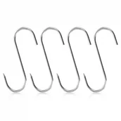 Artykuły masarskie - Hak haczyk wędzarniczy stalowy zestaw 4 szt. 15x12 cm kod: O-532086 - miniaturka - grafika 1