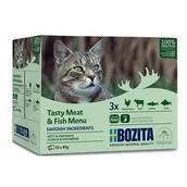 Mokra karma dla kotów - Bozita Cat Multibox mięsne i rybne kawałki w galaretce 12x85g - miniaturka - grafika 1