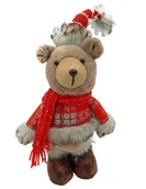 Ozdoby bożonarodzeniowe - Miś pluszowy świąteczny dekoracyjny dla dzieci stojący chłopiec - miniaturka - grafika 1