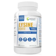 Witaminy i minerały dla sportowców - Wish Lysine Forte 500mg 120caps - miniaturka - grafika 1