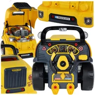 Zabawki interaktywne dla dzieci - Zestaw Małego Mechanika: Ciężarówka Auto Silnik do Rozkręcania Z551Z - miniaturka - grafika 1