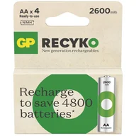 Baterie i akcesoria - Bateria Ładowanie GP ReCyko 2600 AA (HR6, 4 ks - miniaturka - grafika 1