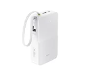 Powerbanki - Baseus EnerFill FC51 Bipow2 Pro Digital Display 20000mAh Wbudowany kabel USB-C 22,5W Biały - miniaturka - grafika 1