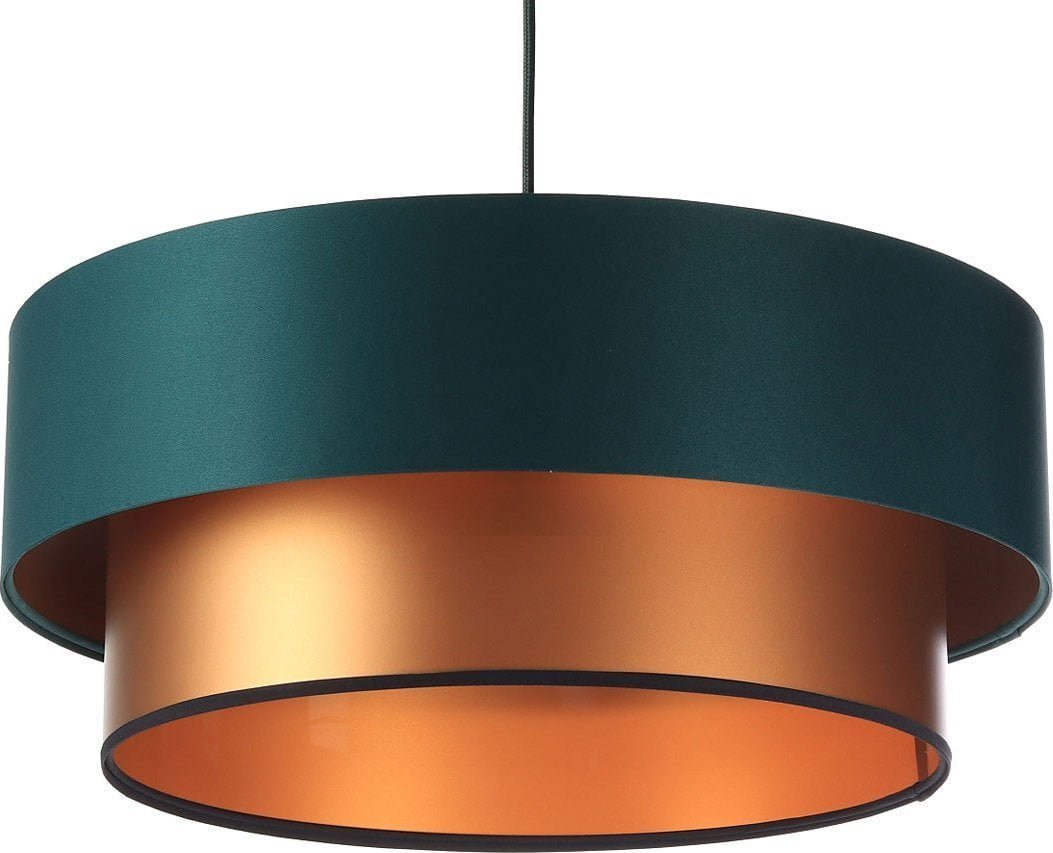 Lampa wisząca Lumes Miedziano-zielona lampa wisząca podwójna - S417-Melux