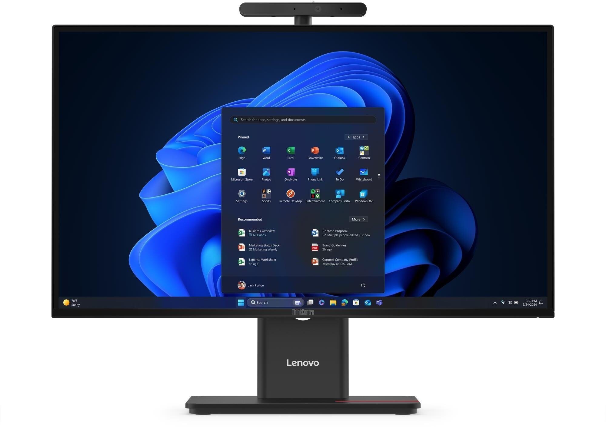 Komputer Lenovo LENOVO ThinkCentre M90a G6 Intel Core Ultra 5 235 60,45cm 23,8 cala QHD 32GB 512GB SSD W11P 13AT0025GE