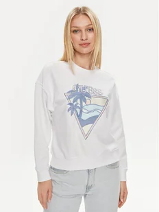 Guess Bluza W4GQ11 KBK32 Biały Relaxed Fit - Bluzy damskie - miniaturka - grafika 1