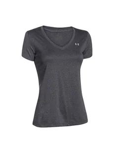 Under Armour T-shirt funkcyjny w kolorze szarym - Koszulki i topy damskie - miniaturka - grafika 1