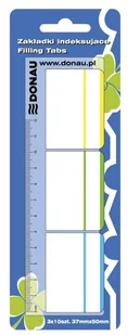 Donau Zakładki indeksujące 37x50 3k. z linijką - Zakładki indeksujące - miniaturka - grafika 2