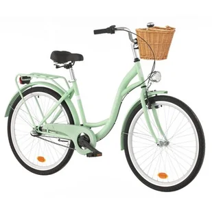 Dawstar Rower miejski Citybike S3B 26 cali damski Miętowy + Koszyk wiklinowy na rower VÖGEL VKS-502 Stylowy - Rowery - miniaturka - grafika 1