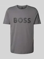Koszulki męskie - T-shirt z nadrukiem z logo - miniaturka - grafika 1
