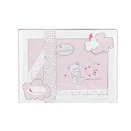 Pościel dla dzieci - Komplet pościeli z polaru koralowego do kołyski dla niemowląt – model "Baby Love" w kolorze różowym - miniaturka - grafika 1