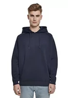 Bluzy męskie - Urban Classics Raglan Zip Pocket Hoody męska bluza z kapturem, Niebieski (Midnight 01641), L - miniaturka - grafika 1