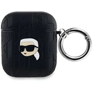 Karl Lagerfeld KLA2PGKIPK AirPods 1/2 cover czarny/black Monogram Karl Head - Akcesoria do słuchawek - miniaturka - grafika 1