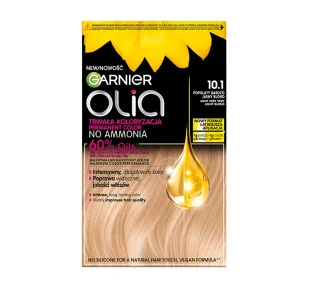 GARNIER OLIA TRWAŁA FARBA DO WŁOSÓW BEZ AMONIAKU 10.1 POPIELATY BARDZO JASNY BLOND - Farby do włosów i szampony koloryzujące - miniaturka - grafika 1