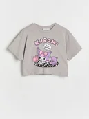 Koszulki dla dziewczynek - Reserved - T-shirt Kuromi - ciemnoszary - miniaturka - grafika 1