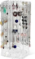 Biżuteria - akcesoria - Akrylowy stojak na kolczyki, stojak na kolczyki, pudełko do przechowywania kolczyków z 3 pionowymi szufladami dla kobiet - miniaturka - grafika 1