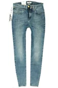Spodnie damskie - WRANGLER SKINNY HIGH RISE BEST BLUE - miniaturka - grafika 1