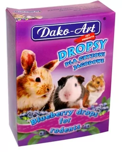 Dako-Art Dropsy jagodowe dla gryzoni 75g - Przysmaki dla gryzoni - miniaturka - grafika 1
