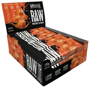 Warrior - Raw Protein Flapjack, Solony Karmel, 12 batonów - Batony proteinowe - miniaturka - grafika 1