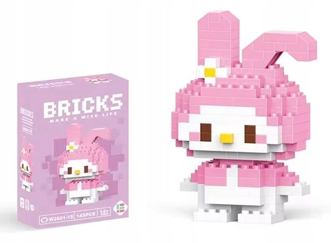 Klocki konstrukcyjne dziecięce MY MELODY dla dzieci KUROMI 145 elementów