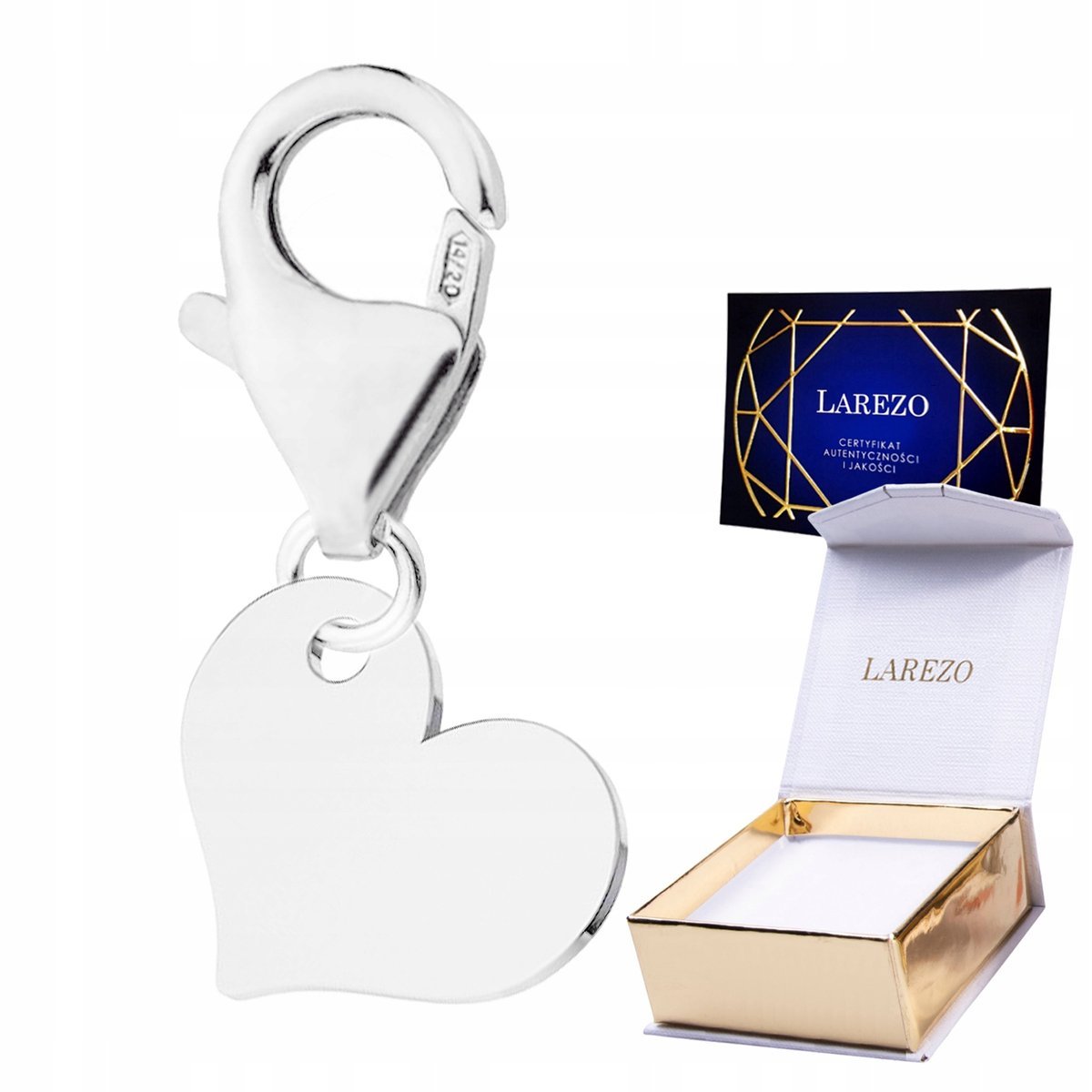 ZAWIESZKA SREBRNA Wisząca z Sercem Serce Serduszko Miłość Love SREBRO 925